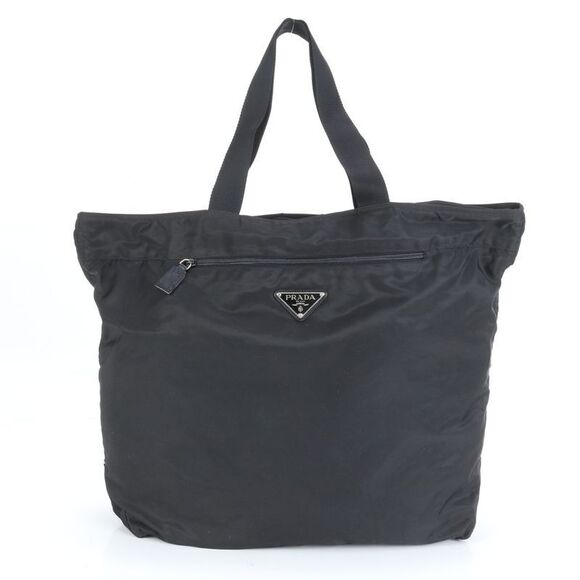 Prada Tessuto Nylon Triangle Logo Tote Bag Shoulder...
